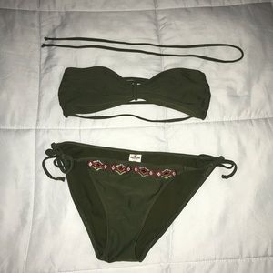 Hollister army green bikini